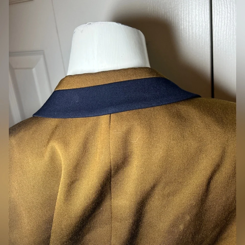 Dior Golden Brown and Blue Double-Breasted Blazer